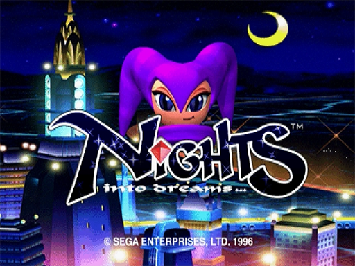 Nights into Dreams title screen for Sega Saturn